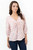 Blusa manga 3/4 en Mara estampado con escote V y recogido regulable en el busto