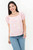 Blusa manga corta en Ghalia estampada con escote bote y mangas abullonadas
