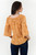 Blusa manga 3/4 en Vienna estampada con escote de doble estilo, bobito y mangas tulipán