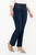 Pantalón recto en denim stretch con bolsillos y pretina de un botón