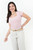 Polo manga corta en Rib Milano con escote trapecio y forro interior