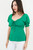 Blusa manga corta busto recogido
