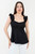 Blusa Manga Cero con Escote Semi Corazón