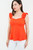 Blusa Manga Cero con Escote Semi Corazón