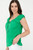 Blusa Manguita Abuchonada con Escote Redondo