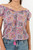 Blusa manga corta manga abuchonada