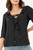 Blusa manga 3/4 escote con ruffle