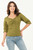 Blusa manga 3/4 Escote con bobito doblado