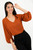 Blusa manga larga puño Abuchonado Escote en V
