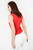 Polo Licra Spandex Escote V con Ruffle