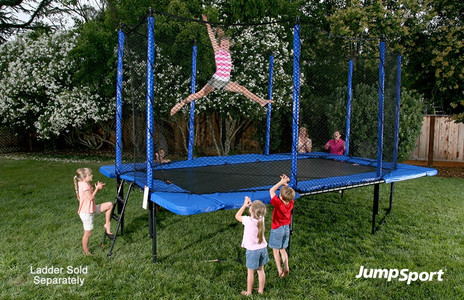StagedBounce 10'×17' Rectangle Trampoline with Enclosure