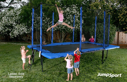 StagedBounce 10'×17' Rectangle Trampoline with Enclosure product image