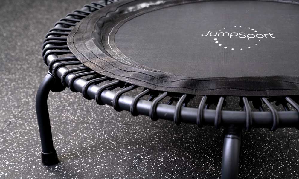 JumpSport 350f Indoor Lightweight 39-Inch Folding Fitness Trampoline, Black