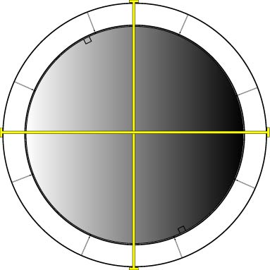 Graphic using lines to explain how to measure a round trampoline