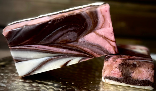 Raspberry Chocolate Swirl Fudge