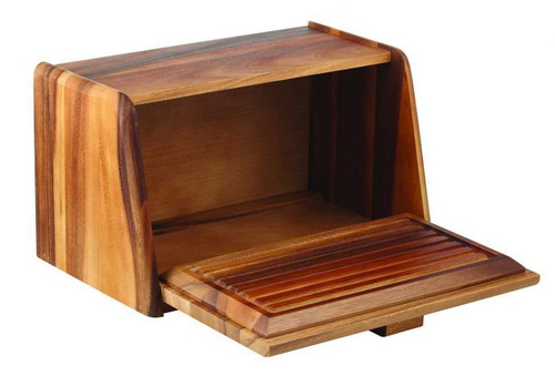 Acacia Bread Box w. Lid