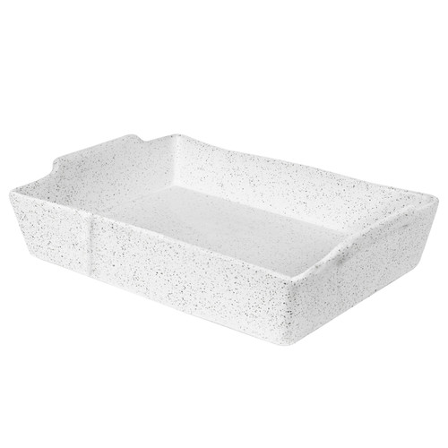 Robert Gordon Feast Baker Lge Rect White Granite