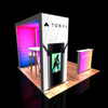 Beacon 10' x 10' backlit trade show portable exhibits Arch Package double sided graphics