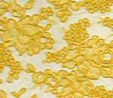 Yellow Reimbroidered Lace