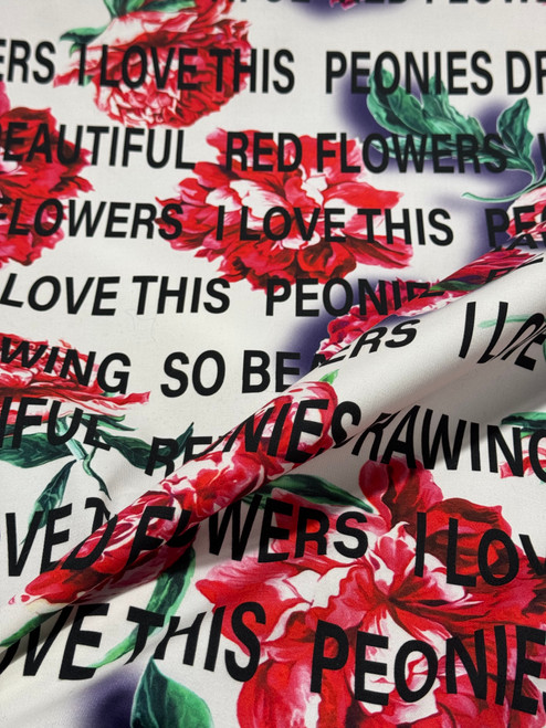 Peonies Floral Cotton Print (1 color)