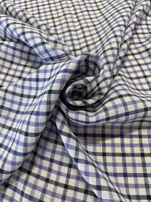 Checked Linen – Purple