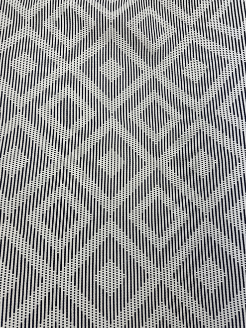 Optic Diamond Brocade – Black & Ivory