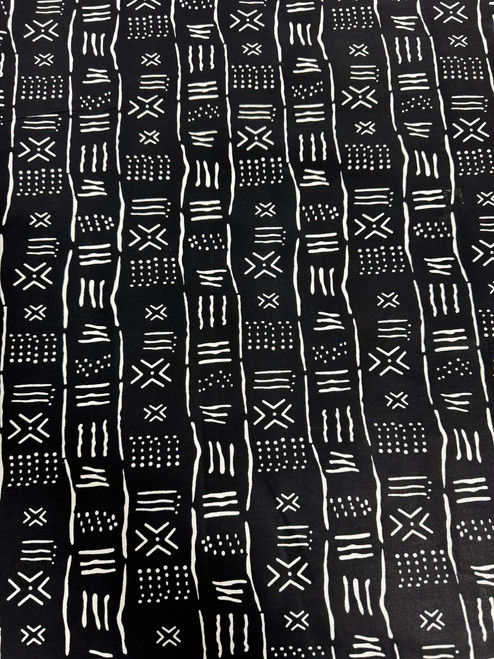 Moon Cotton Print - Black/White