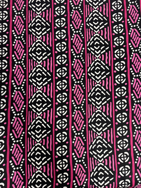 Sona Cotton Print - Pink/Black/White