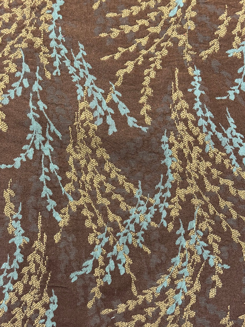 Floral Chenille – Brown/Gold/Blue