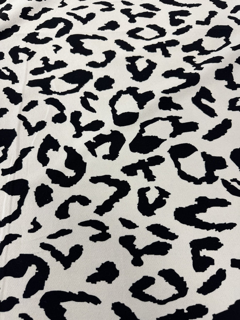 Animal Print Stretch Knit – Black/White