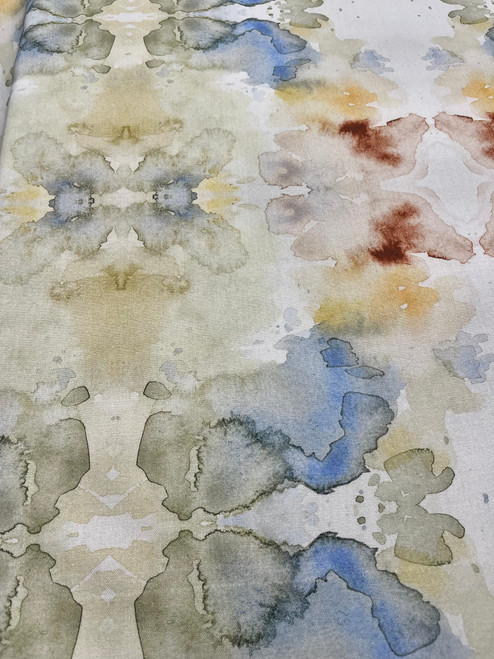Faded Blotch Cotton Print - Multicolored