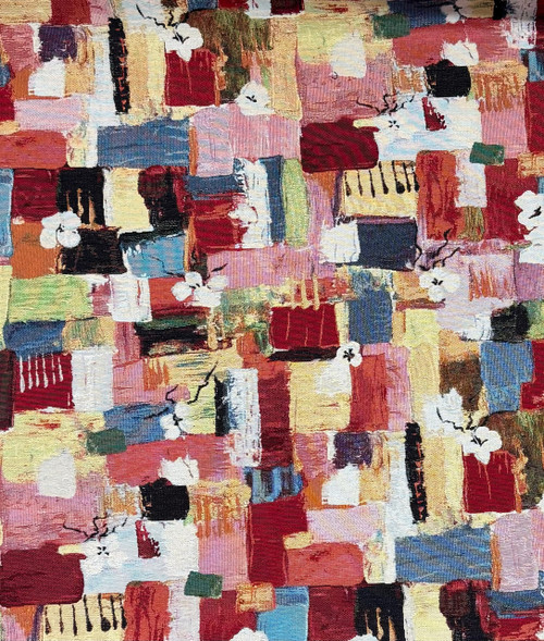 Perez Patchwork Tapestry - Red/Pink/Ochre