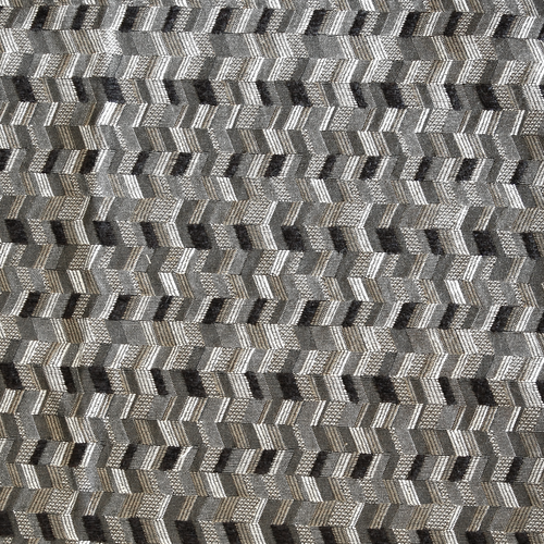 Drayton Geometric Chenille - Black/Silver