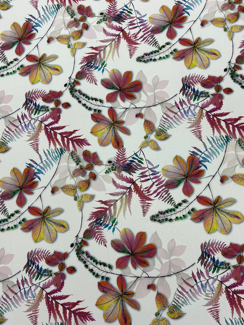 Autumn Leaves Charmeuse Print