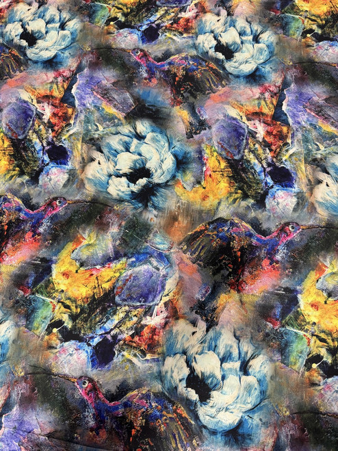 Duck Asteroid Charmeuse Print