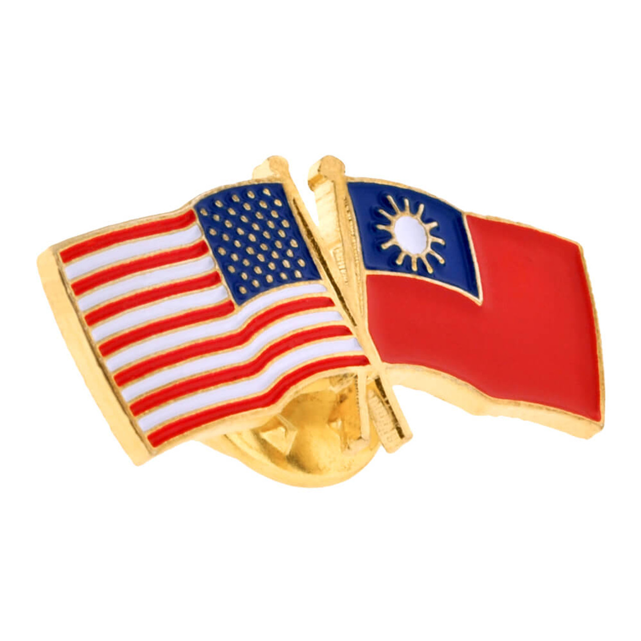 Usa And Taiwan Crossed Flag Pin Pinmart 6301