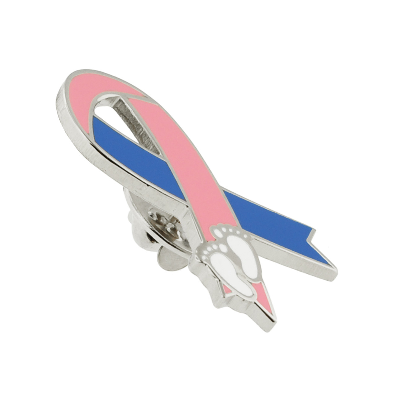 Walking Light Blue Ribbon Pin | Light Blue | Diabetes Awareness Pins by PinMart