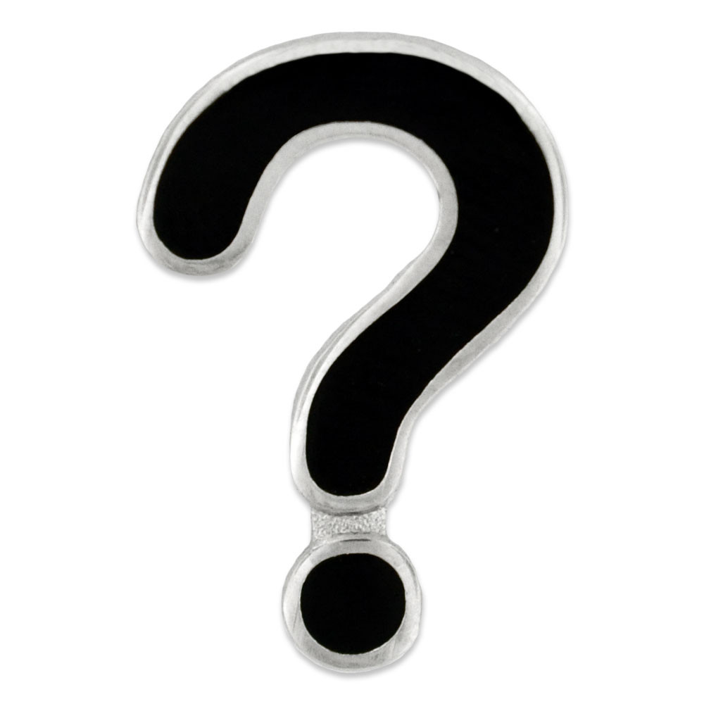 question mark tie pin