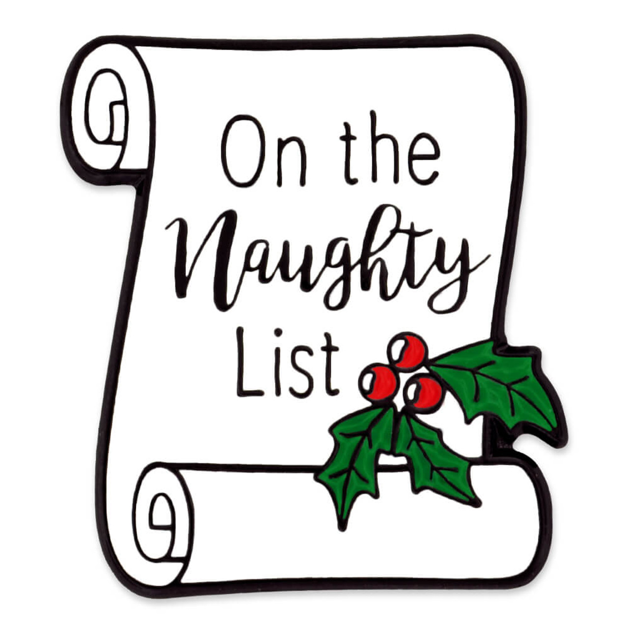 Naughty List Pin | Multi Color | Christmas Pins by PinMart