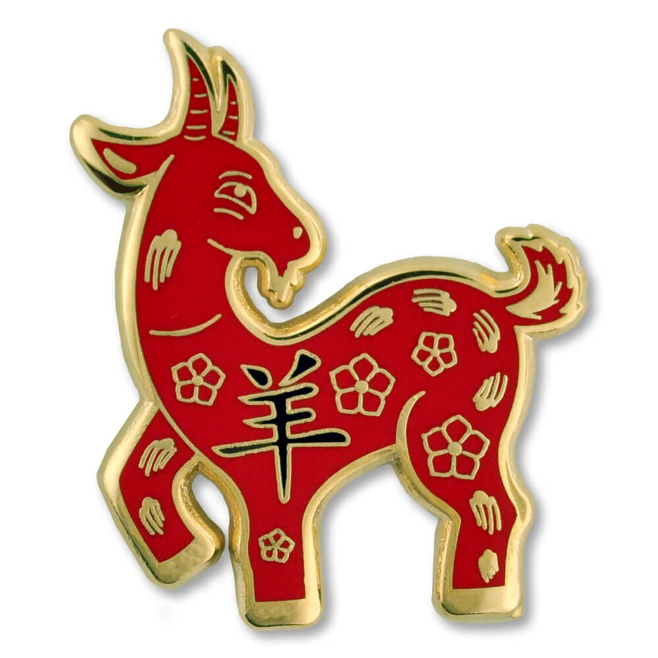 Chinese Zodiac Pin - Year of the Goat | PinMart