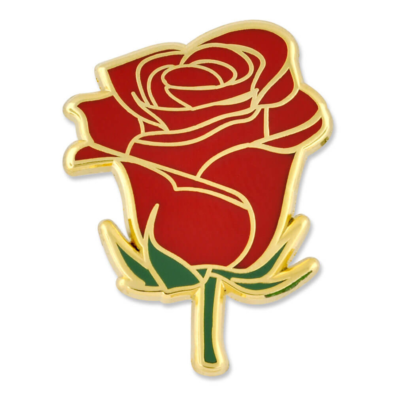 Red Rose Lapel Pin | Red/White | Flower Pins by PinMart