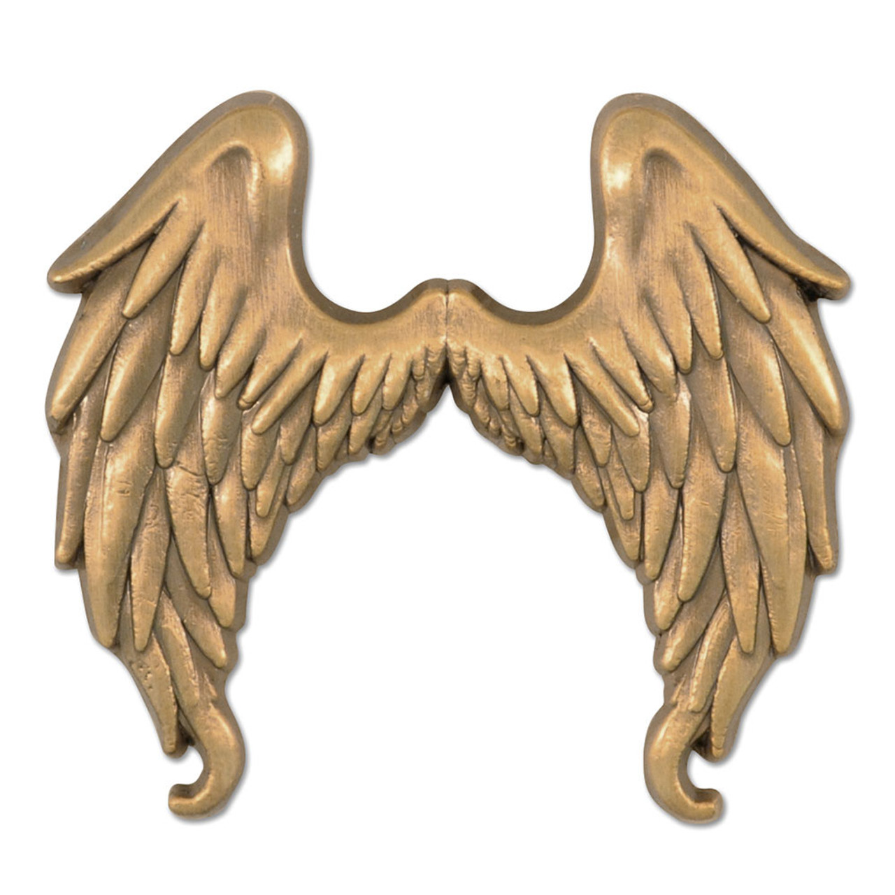 Antique Gold Angel Wings Pin