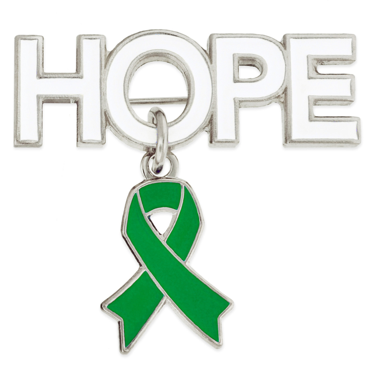 Green Ribbon Pin