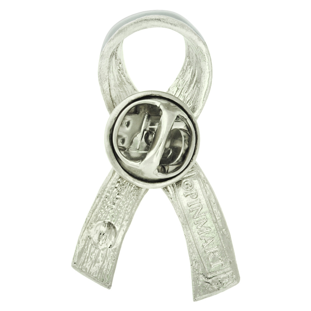 Blue Ribbon with Stone Pin | PinMart