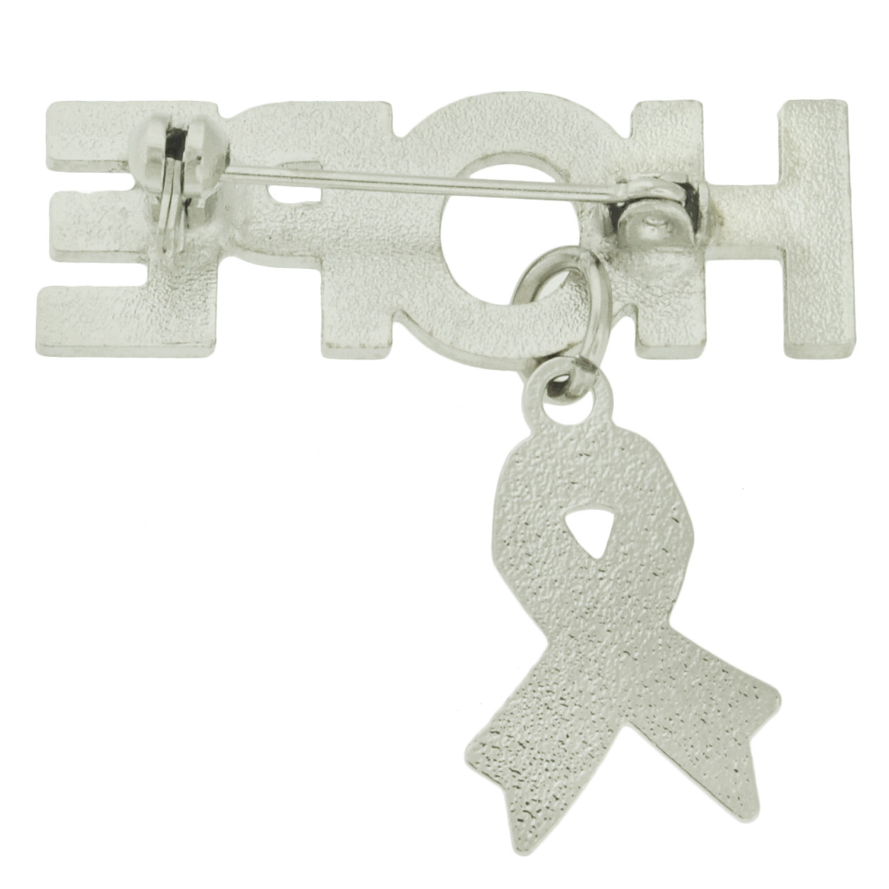 Hope Pin With Teal Ribbon Charm Pinmart