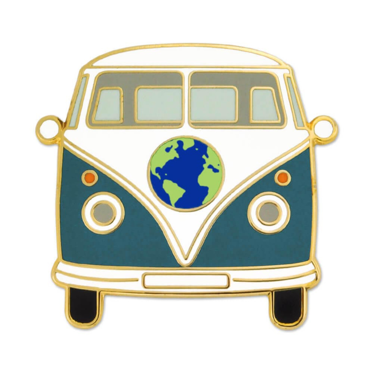 PinMart Vintage World Hippie Bus Retro Van Travel Lover Enamel Lapel Pin