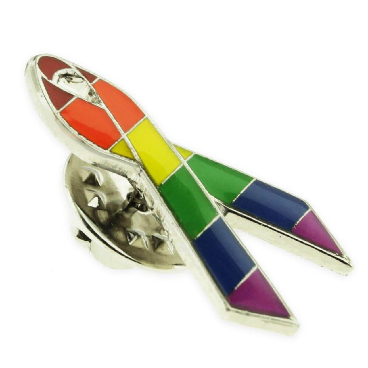 gay pride pin ribbon