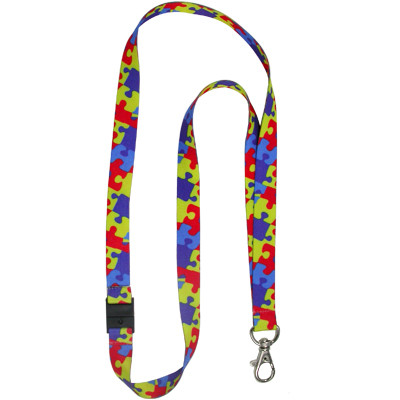 Cordino Per Bambini Con Puzzle Autism Awareness – Larghezza 20mm, Apertura Di Sicurezza, Design Consapevolezza Autismo - 4
