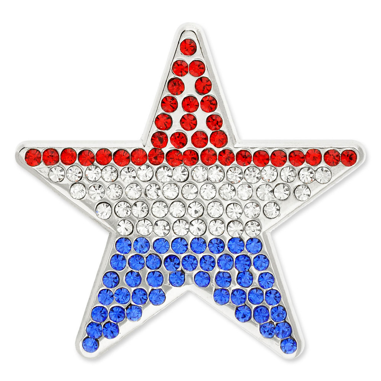 Rhinestone USA Star Pin
