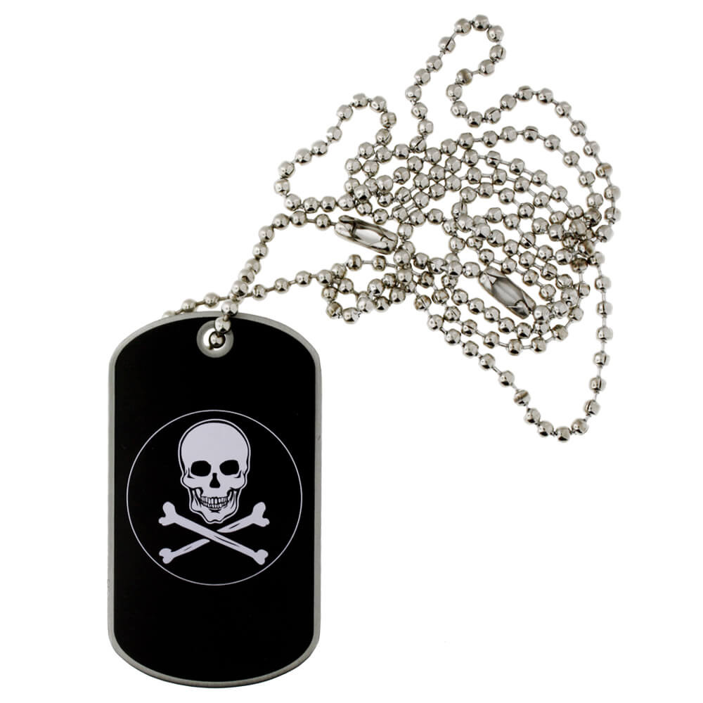 Skull and Cross Bones Dog Tag | PinMart